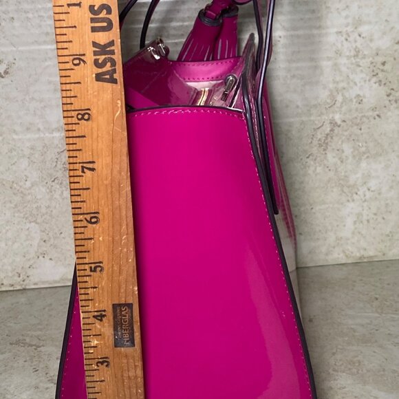 Kate Spade New York Rowe Pink Patent Leather Satchel Handbag Tassel **READ** - Picture 6 of 10